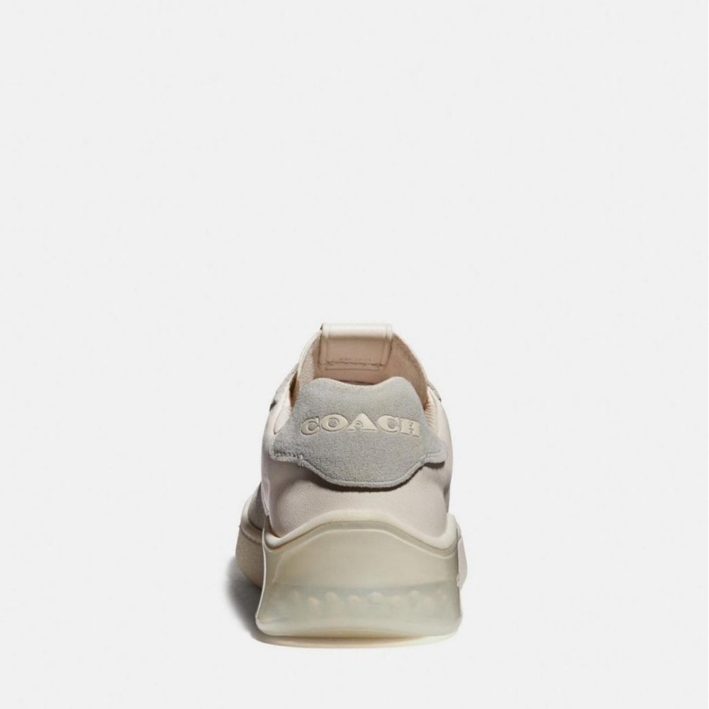 Coach Citysole Suede/Leather Court Sneakers In White/Soft Lilac - Picture 4 of 12